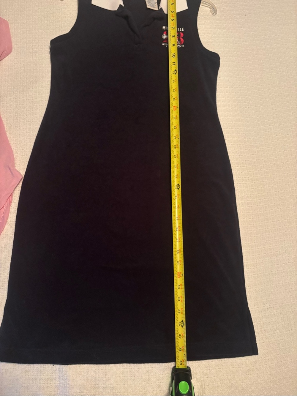 Disney Black Sleeveless Terry Polo Embroidery Dress and pink Mickey tee shirt - Picture 9 of 11